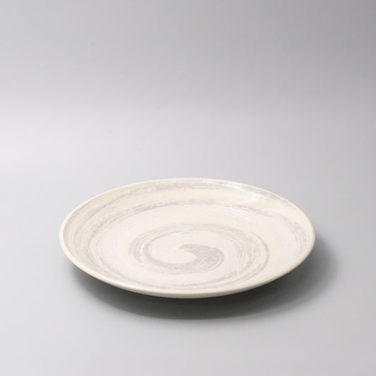 Platter 28.5cm Grey Swirl Glaze