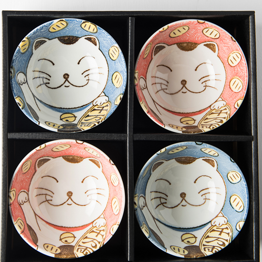 Bowl Set 11 cm / Manga Maneki Cat Design