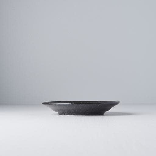 Side Plate With Rim 17 cm / Matte Black Glaze