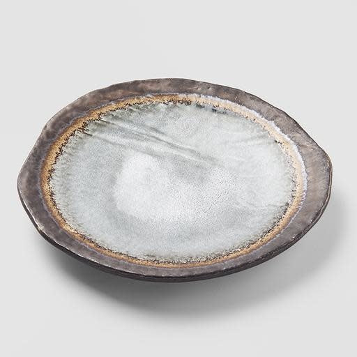 Akane Grey Irregular Dinner Plate 27 cm