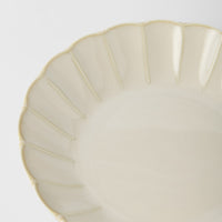 Open Shallow Bowl 23.5 cm / Ivory Rinka Glaze