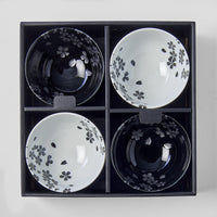 Bowl Set 11.5 cm, 200 ml / Black & White Sakura Design