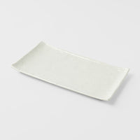 Sushi Plate 24cm Line Design White Glaze