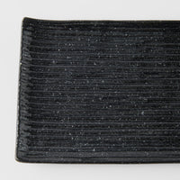 Sushi Plate 24 cm / Black Contour Glaze