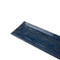 Sashimi Plate 33cm Line Design Navy Glaze