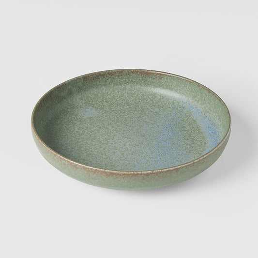 Plate High Rim 20.5cm Green Fade Glaze