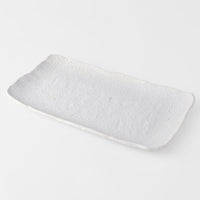 Platter Rectangular 35cm Shell White Glaze