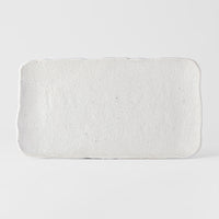 Platter Rectangular 35cm Shell White Glaze