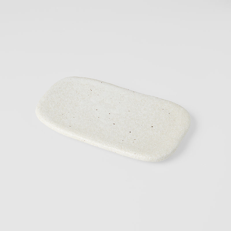 Shell White Rectangular Plate 22 x 13 cm