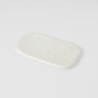 Plate Rectangular 22cm Shell White Glaze