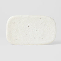 Plate Rectangular 22cm Shell White Glaze