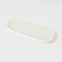 Plate Rectangular 28.5cm Shell White Glaze