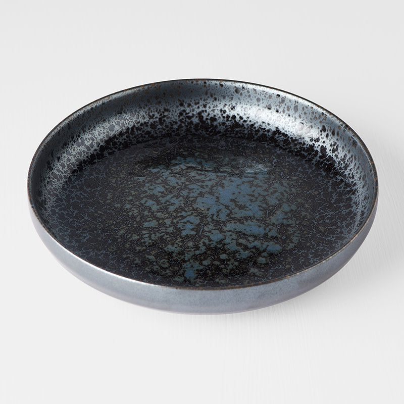 Black Pearl Plate, High Rim, 22 cm