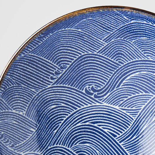 Ramen Bowl 24.5 cm, 900 ml / Blue Wave Pattern