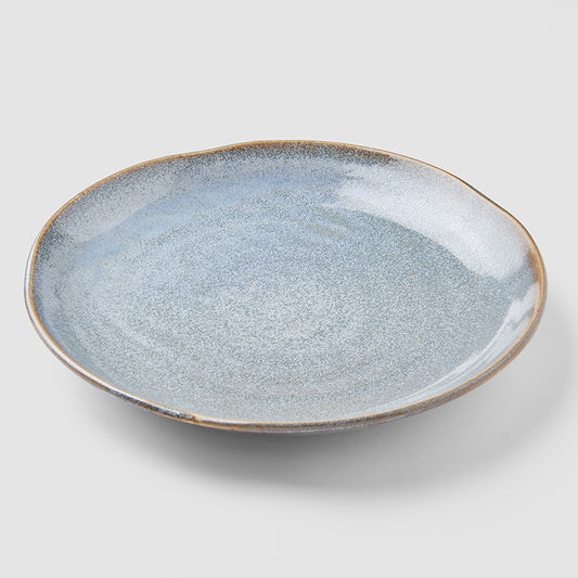 Plate Organic 23.5cm Steel Grey Glaze
