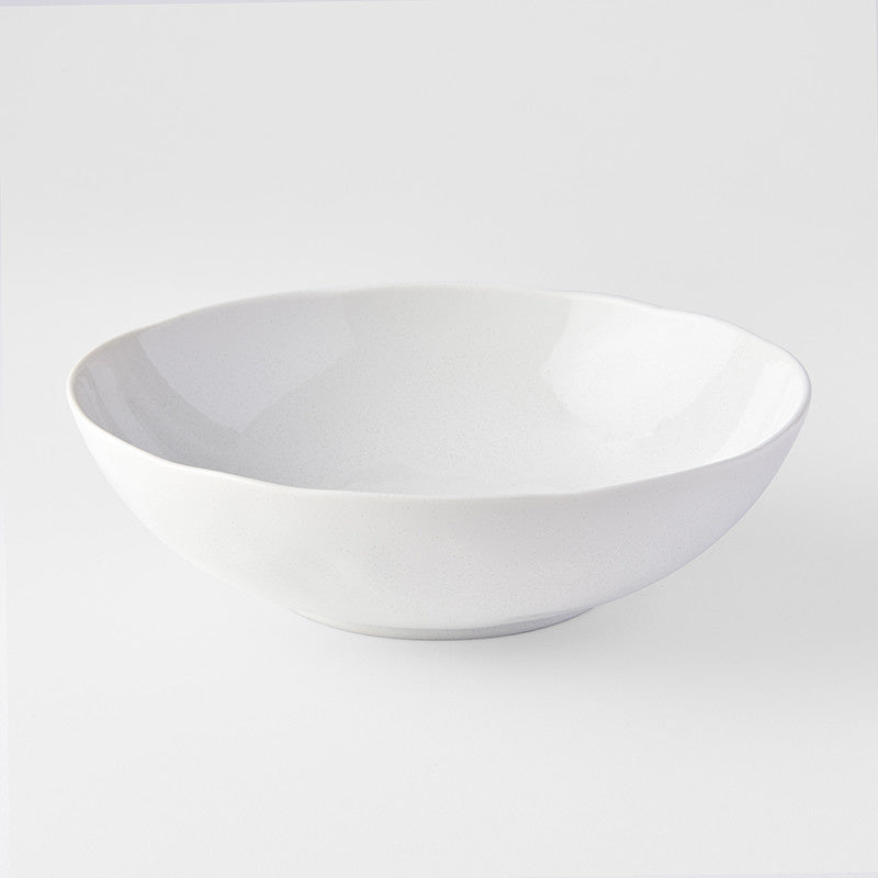 Large Oval Bowl 20 cm, 600 ml / Parchment White Glaze