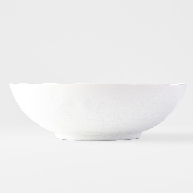 Large Oval Bowl 20 cm, 600 ml / Parchment White Glaze