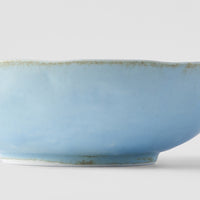 Large Oval Bowl, 20 cm, 600 ml, Soda Blue Glaze