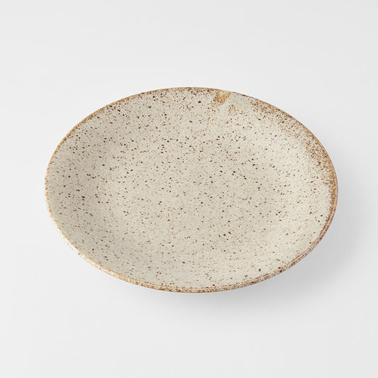 Side Plate, 21 cm, Minoyaki Porcelain Plates with Sand Fade Glaze