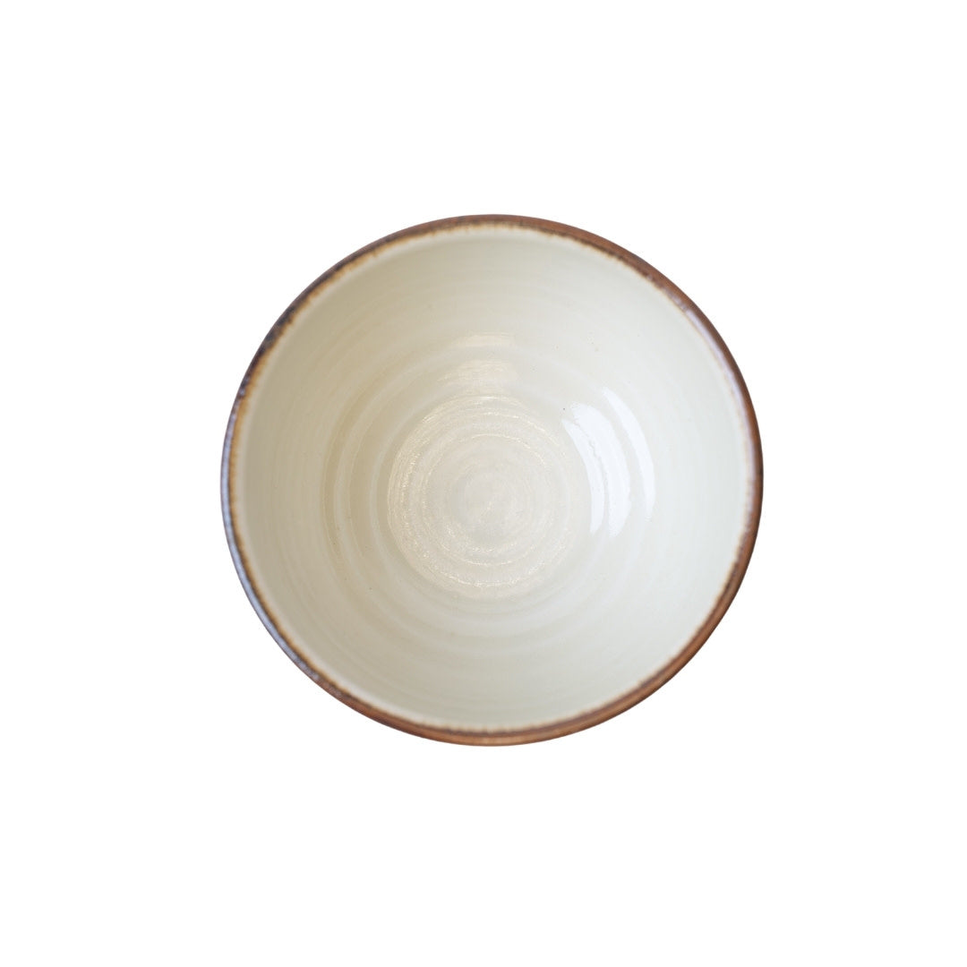 Udon Bowl 850 ml / Cream with Bisque glaze / 16 cm