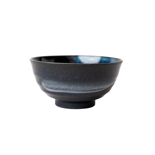 Fluted Udon Bowl 700 ml / Bright Indigo Glaze / 17 cm