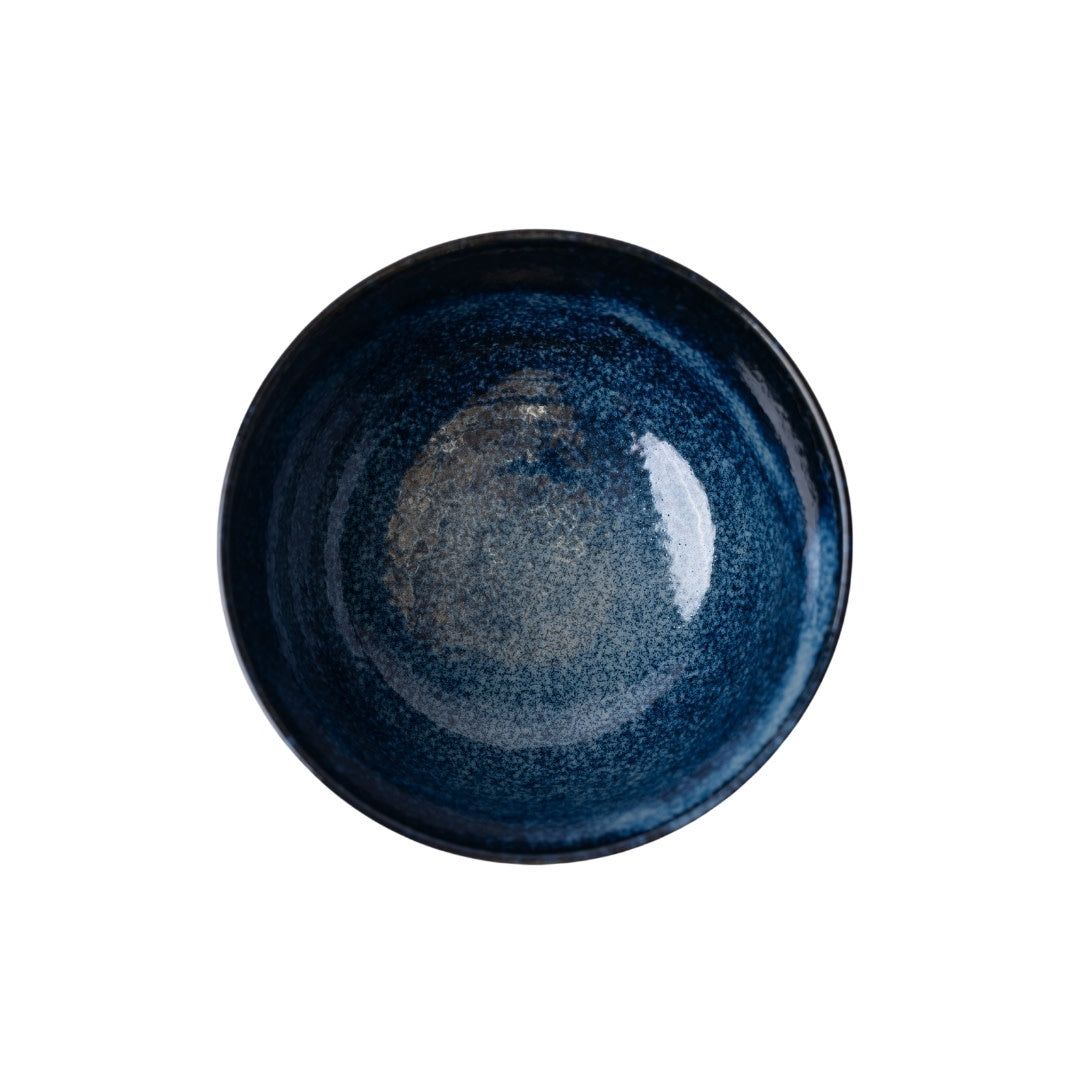 Fluted Udon Bowl 700 ml / Bright Indigo Glaze / 17 cm