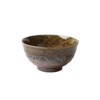 Fluted Udon Bowl 700 ml / Chestnut Glaze / 17 cm