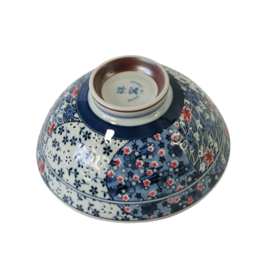 Rice Bowl 360 ml / Small Red Floral Glaze / 14 cm