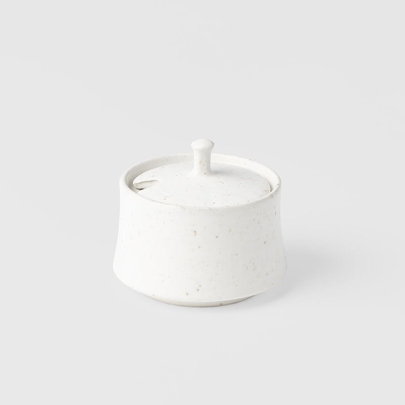 Sugar Pot 6cm White Fleck Glaze