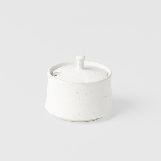 Sugar Pot 6cm White Fleck Glaze