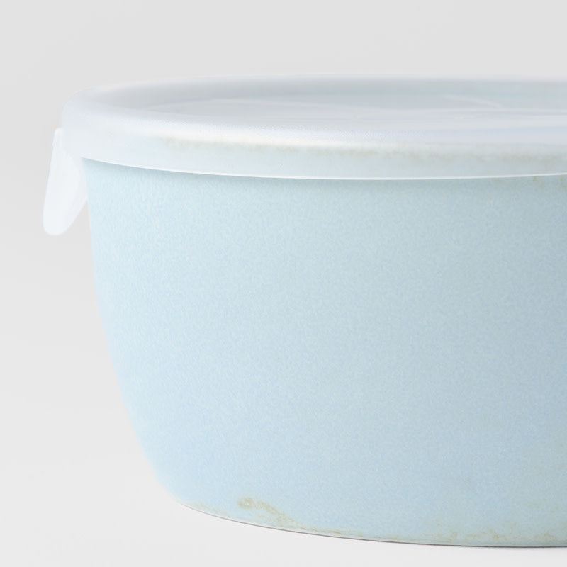 Lidded Bowl 13 cm, 400 ml / Soda Blue Glaze