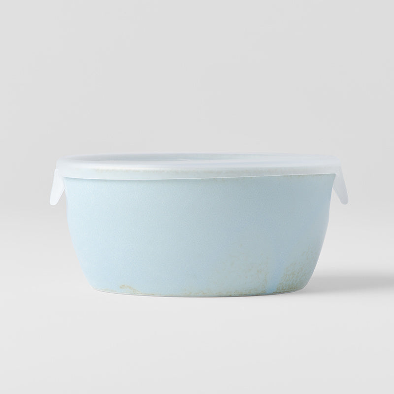 Lidded Bowl 13 cm, 400 ml / Soda Blue Glaze