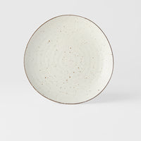 Dinner Plate Organic Shape 23cm Fleck Glaze