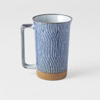 Mug with handle 400ml Wavy Line Design
