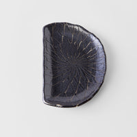 Plate D Shaped 21cm Charcoal Net Design