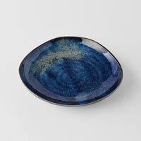 Tapas Plate Organic Shape 16.5cm Kanso Indigo Blue Glaze