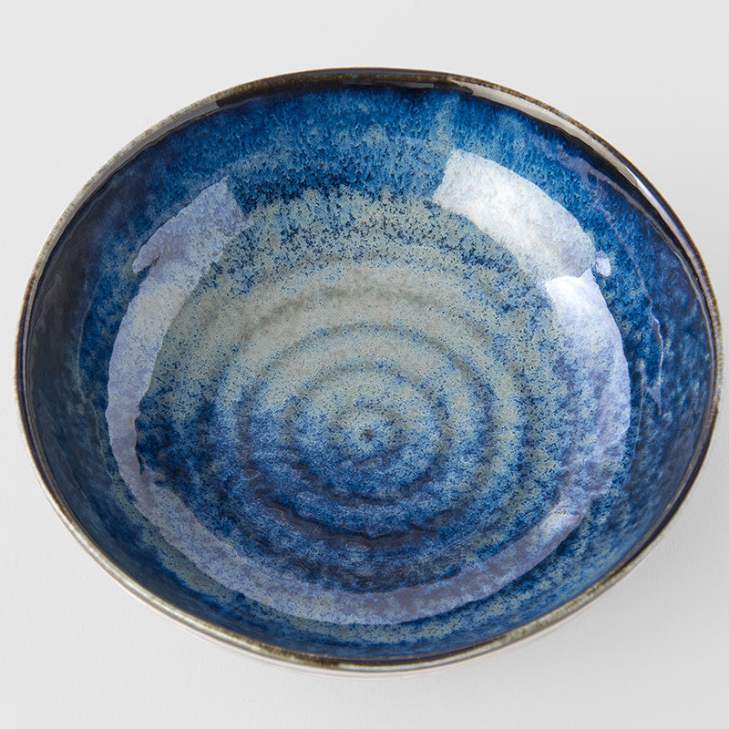 Small Organic Bowl 15 cm, 250 ml / Indigo Blue Glaze