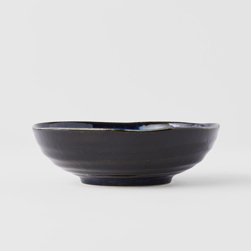 Small Organic Bowl 15 cm, 250 ml / Indigo Blue Glaze