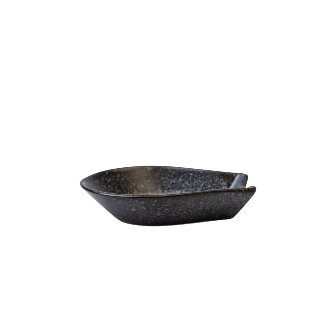 Spoon Rest Small / Matt Black Glaze