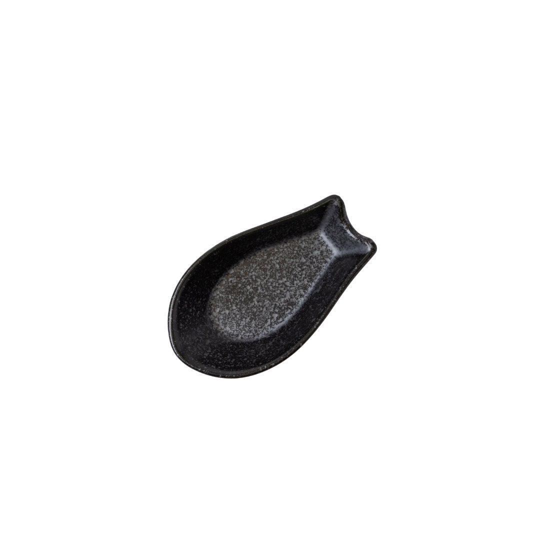 Spoon Rest Small / Matt Black Glaze