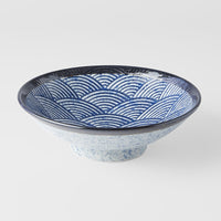 Ramen Bowl, 24 cm, Blue Wave Design