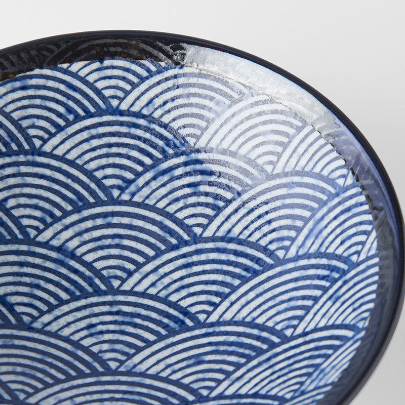 Ramen Bowl, 24 cm, Blue Wave Design