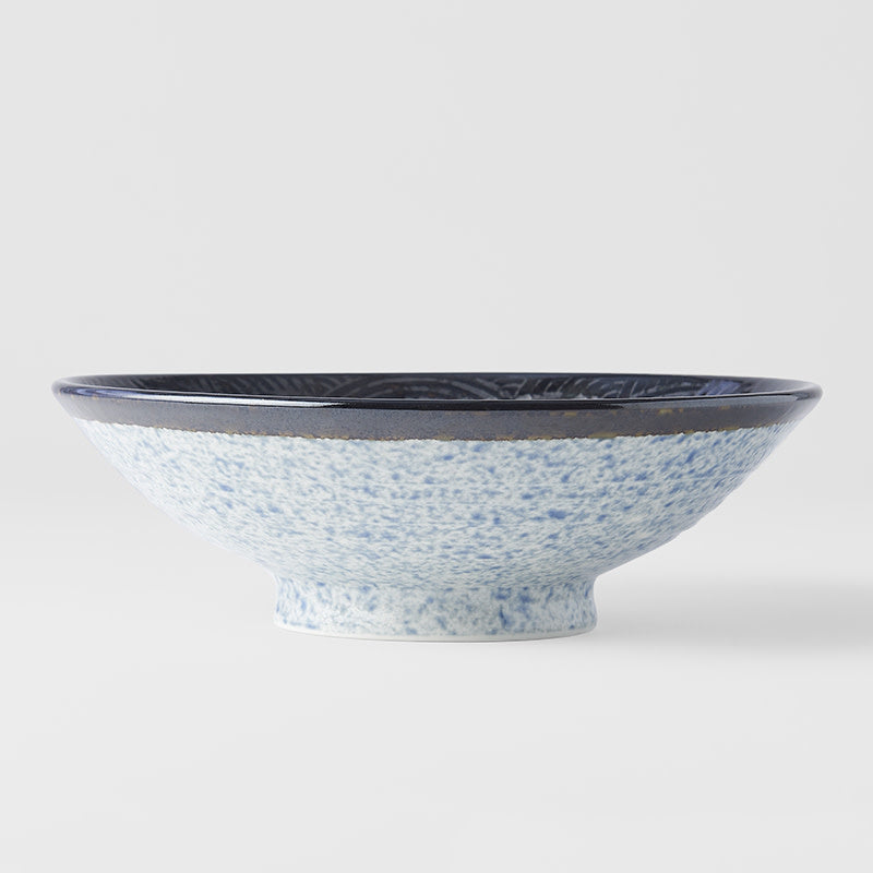 Ramen Bowl, 24 cm, Blue Wave Design