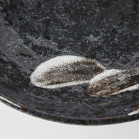 Open Shallow Bowl 24 cm / Brushstroke Black Glaze