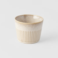 Soba Cup 170ml Ridged Alabaster Glaze