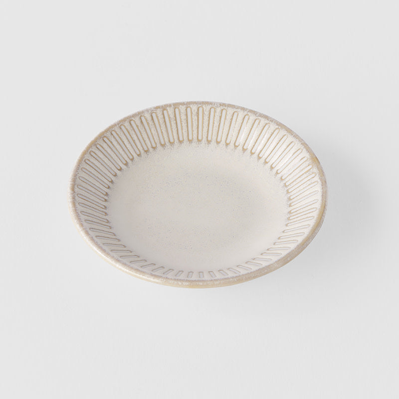 Sauce Dish 9cm Ridged Alabaster Glaze