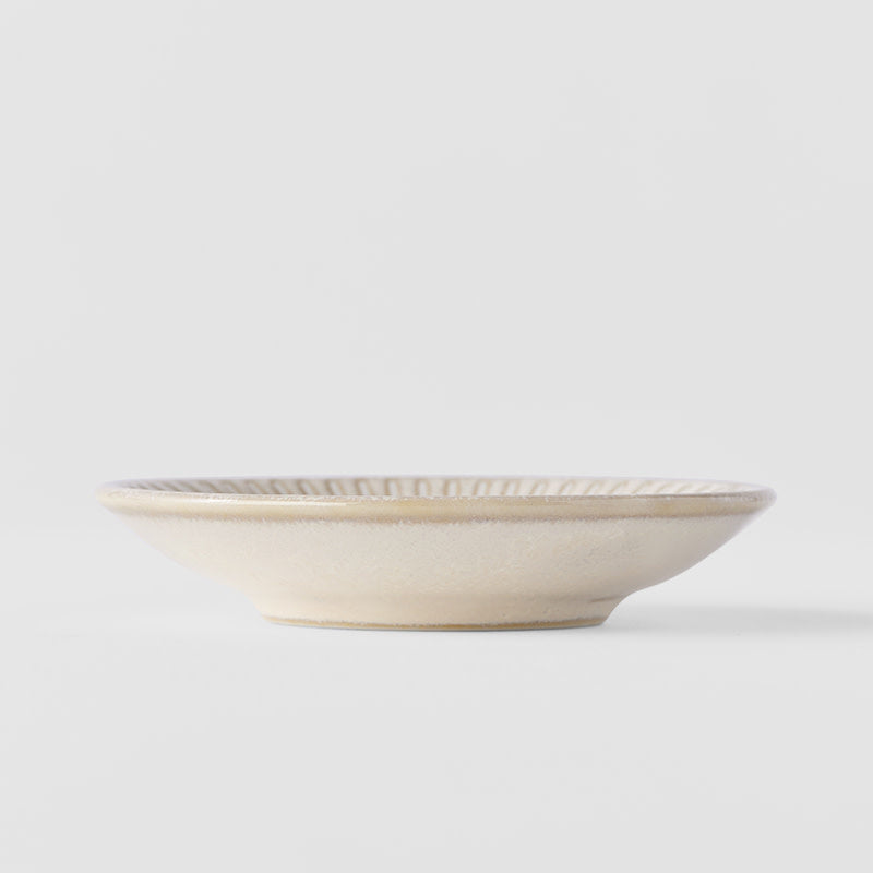 Sauce Dish 9cm Ridged Alabaster Glaze
