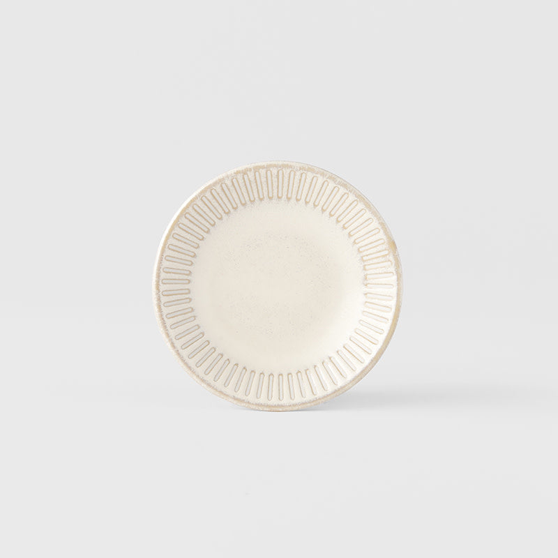 Sauce Dish 9cm Ridged Alabaster Glaze