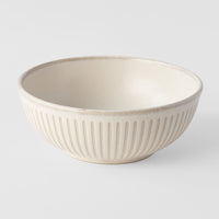 Bowl Open 16cm Ridged Alabaster Glaze