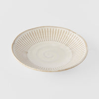 Tapas Plate 16cm Ridged Alabaster Glaze